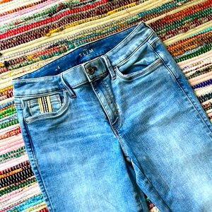 WHBM Bling Slim Crop Denim Jeans- #1864
